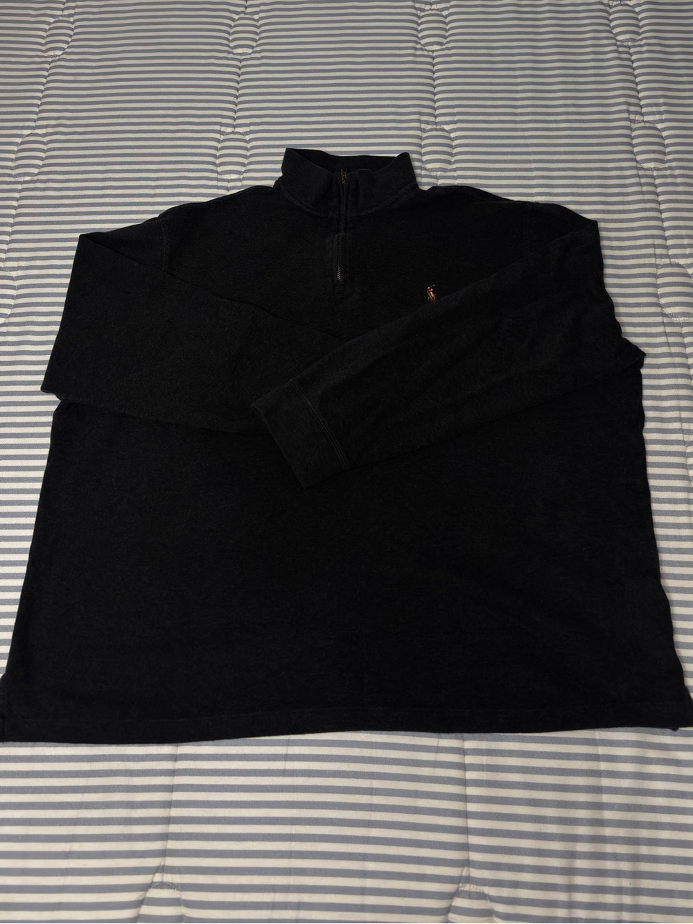 Ralph Lauren Black Quarter-Zip Sweater